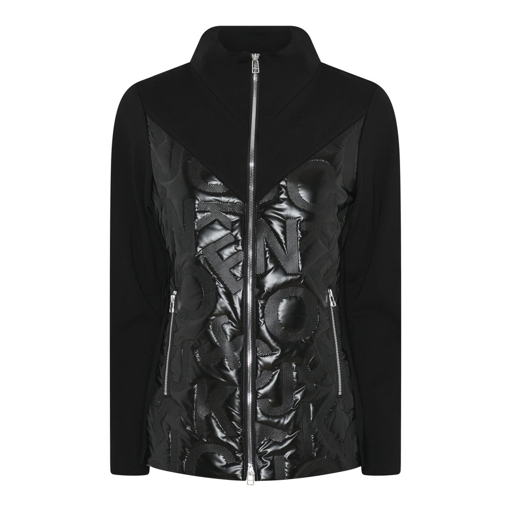 I'CONA Women's Black Moto Jacket Size 10 Altheisure Trendy Full Zipper NWT